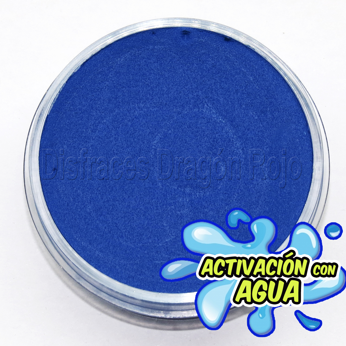 Maquillaje Pintacaritas Activación con Agua Color Azul Rey