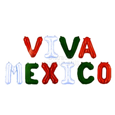 Globo metálico Viva Mexico para Fiestas Patrias