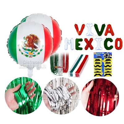 Paquete Fiestas Patrias Decoracion Noche Mexicana - Tricolor